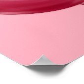 Schwarzes Modell High Fashion Frau Schönes Rosa Poster (Ecke)