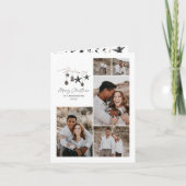 Schwarzes, modernes Drehbuch Weihnachten Multi-Fot (Vorderseite)