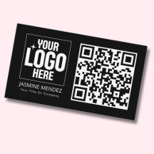 Schwarzes modernes einfaches QR-Code-Logo