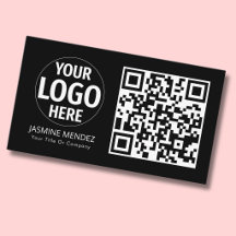 Schwarzes modernes einfaches QR-Code-Logo