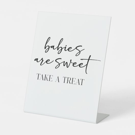 Schwarzes modernes einfaches Skript Geschenk für B Sockelschild (Vorderseite)