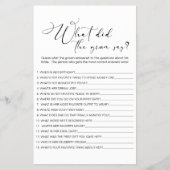 Schwarzes modernes einfaches Spiel würde sagen Flyer (Vorne)