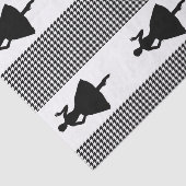 Schwarzes modernes Hahnentrittmuster mit Mode-Silh Seidenpapier (Ausschnitt)