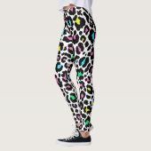 Schwarzes, modernes Leopard-Muster Leggings (Links)