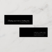 Schwarzes modernes Lesezeichen | Geschenk für den  Mini Visitenkarte (Vorne/Hinten)