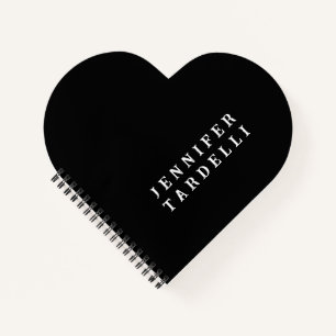 Schwarzes modernes minimalistisches elegantes Ihr Notizblock