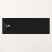 Schwarzes modernes personalisiertes yogamatte (Vorderseite (Horizontal))