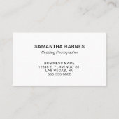 Schwarzes, modernes rechteckiges Logo Visitenkarte (Rückseite)