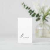 Schwarzes modernes Schriftlogo QR-Code Monogramm M Visitenkarte (Stehend Vorderseite)