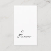 Schwarzes modernes Schriftlogo QR-Code Monogramm M Visitenkarte (Vorderseite)
