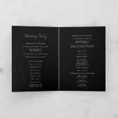 Schwarzes, modernes Skriptgeklapptes Programm (Innenseite)