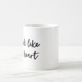 Schwarzes mögen meine Herz-Tasse Kaffeetasse (Mittel)