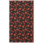 Schwarzes Mohnmuster Tischdecke (Vorderseite)