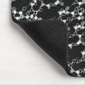 Schwarzes Molekül Mousepad (Ecke)