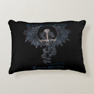 Schwarzes Mond-Gesellschafts-Drache-Kissen Dekokissen