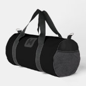 Schwarzes Monogramm Einfach Minimalistisch Duffle Bag (Rechte Ecke)