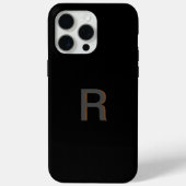 Schwarzes Monogramm - Elegant I Case-Mate iPhone Hülle (Rückseite)
