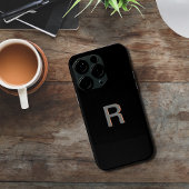 Schwarzes Monogramm - Elegant I iPhone Hülle