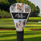 Schwarzes Monogramm für die Fotolollage Golf Headcover