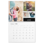 Schwarzes Monogramm Ihres 26-Foto-Kollektionsgitte Kalender (Jan 2026)