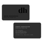 Schwarzes Monogramm Minimalistisch Modernes Berufl