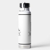 Schwarzes Monogramm Trinkflasche (rechts)