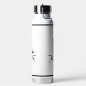 Schwarzes Monogramm Trinkflasche (Links)