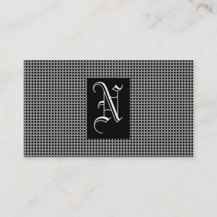 Schwarzes Monogramm Visitenkarte
