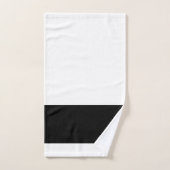 Schwarzes Monogramm weiß Badhandtuch Set (Handtuch)