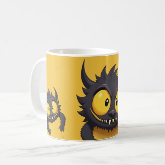 Schwarzes Monster Kaffeetasse (Vorderseite Links)