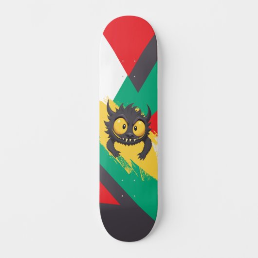 Schwarzes Monster Skateboard (Vorderseite)