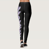 Schwarzes Montana Bitterroot Staat Blume Leggings (Rückseite)