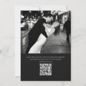 Schwarzes Moody-Formal-Script-Paar-Foto-Hochzeit Einladung (Rückseite)