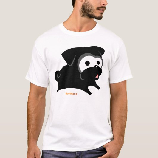Schwarzes Mops-Spiel! Shirt (Vorderseite)