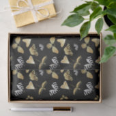 Schwarzes Moth Butterfly-Muster Seidenpapier (Geschenk)