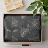 Schwarzes Moth Butterfly-Muster Seidenpapier (Geschenk)
