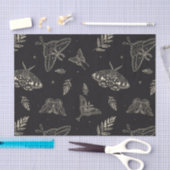 Schwarzes Moth Butterfly-Muster Seidenpapier (Handwerk)
