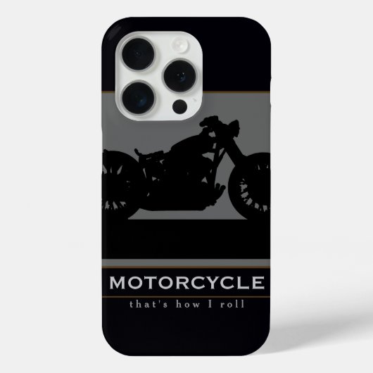 Schwarzes Motorrad Case-Mate iPhone Hülle (Rückseite)