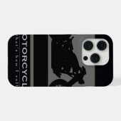 Schwarzes Motorrad iPhone Hülle (Rückseite (Horizontal))