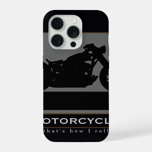 Schwarzes Motorrad iPhone Hülle (Rückseite)