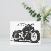Schwarzes Motorrad Postkarte (Stehend Vorderseite)