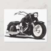 Schwarzes Motorrad Postkarte (Vorderseite)