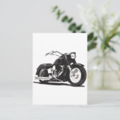 Schwarzes Motorrad Postkarte (Stehend Vorderseite)