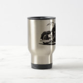 Schwarzes Motorrad Reisebecher (Mittel)
