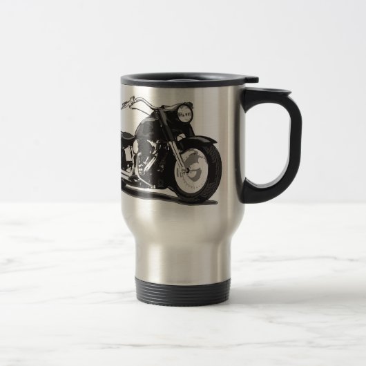 Schwarzes Motorrad Reisebecher (Rechts)