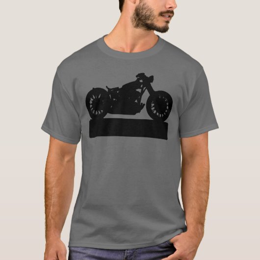 Schwarzes Motorrad T-Shirt (Vorderseite)