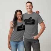 Schwarzes Motorrad T-Shirt (Unisex)