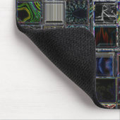 Schwarzes Mouspad mit buntem Akzent Mousepad (Ecke)