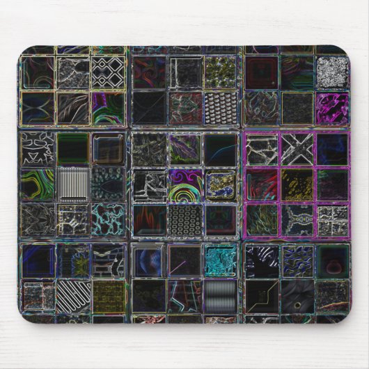 Schwarzes Mouspad mit buntem Akzent Mousepad (Vorne)