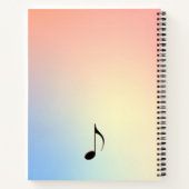 Schwarzes Musiknote-Notebook Notizblock (Rückseite)